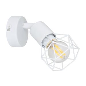 Spot Globo Lighting Xara alb cu cușcă geometrică - Aplice perete