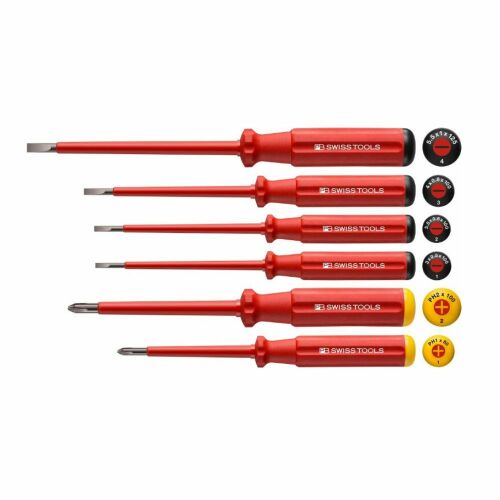 PB Swiss Tools 6 részes szigetelt csavarhúzó készlet villanyszerelőknek, VDE tanúsítvánnyal - Csavarhúzó