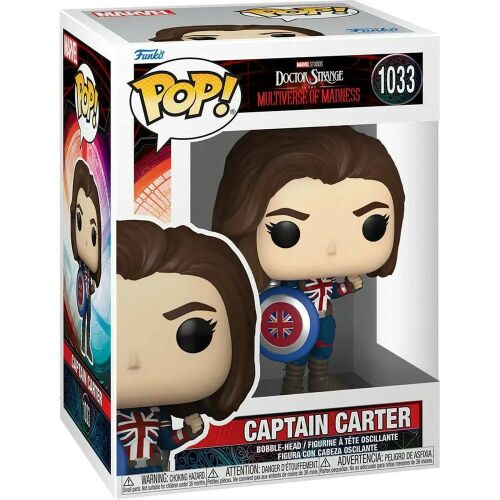 Funko POP! Marvel Captain Carter Figura #1033, Doctor Strange az Őrület Multiverzumában gyűjthető - Funko
