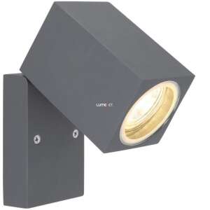 Aplica de perete exterioară Globo 34164W din aluminiu antracit, sticlă transparentă, pivotantă, mobilă, 1 bec, soclu GU10 - Lămpi de perete pentru exterior