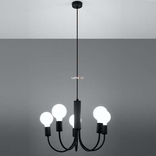 Lustra Piccolo 5 E27 Boho Design Alb Sollux