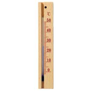 Raumthermometer, Typ 2055, naturfarbenes Holz, Celsius-Skala, -0 bis 50 Grad - Haushaltszubehör
