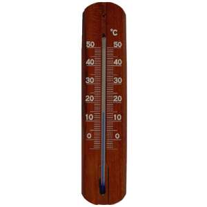 Izbový teplomer z čerešňového dreva, model 2006, meria od -5 do 50 stupňov Celzia - Izbové teplomery