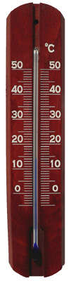 Szoba hőmérő 2006 típus, mahagóni színű fa
