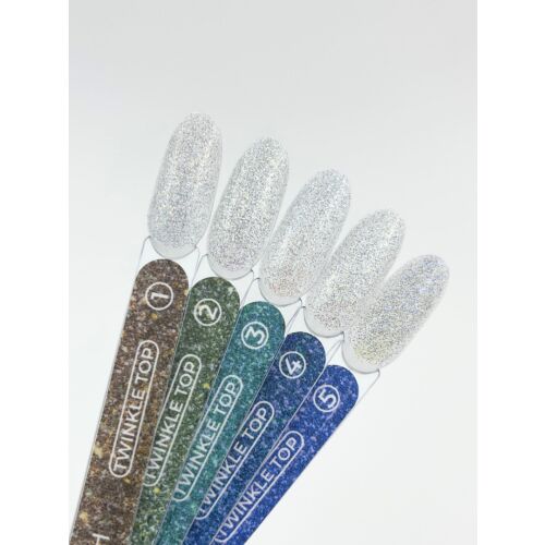 TOUCH Twinkle top 03 - türkizkék top fényvisszaverő részecskékkel, 13 ml