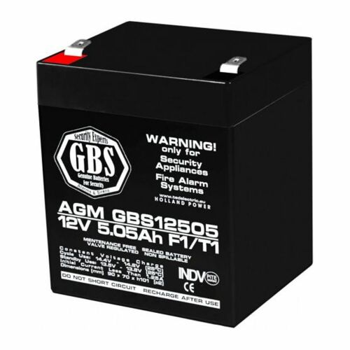 AGM VRLA 12V 5.05A A0058600 akkumulátor F1 GBS biztonsági rendszerekhez (10)