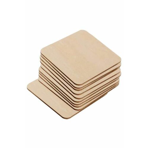 Natúr fa kerekített táblák halmaza, 65x65mm, ideális alátétnek, mágnesnek és dekorációnak 