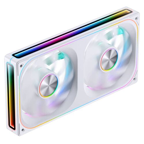 Közelkép a Jonsbo ZA-240 ARGB ventilátorról infinity mirrorrel - PC ventilátor