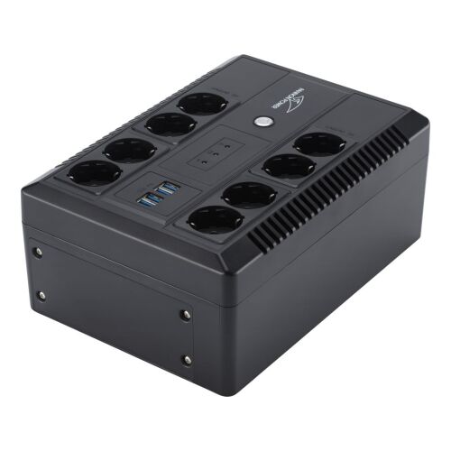 Pannon Power Line Interactive 850 LED UPS, ferde nézet - Szünetmentes tápegység