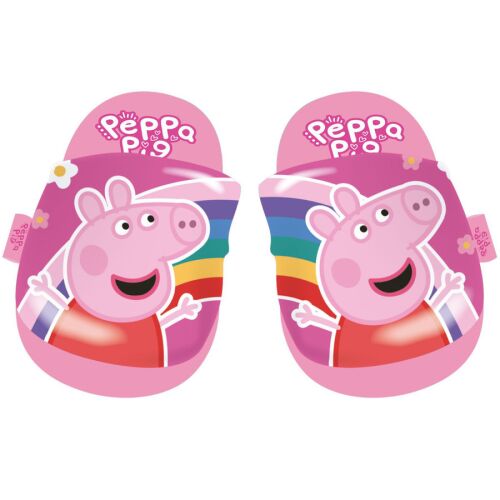 Peppa malac Rainbow téli papucs gyerekeknek 26-32 méretben, színes szivárvány mintával - Gyerek papucs