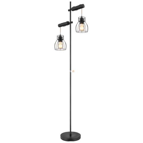[Lichidare stoc]Lampadar Mina 15326-2SNB, cu intrerupator, 2xE27, negru mat, IP20, Globo