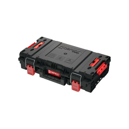 QBRICK SYSTEM PRIME 150 Vario szerszámosláda, fekete műanyag szerszámosláda piros zárakkal, tartós tárolás - Szerszámos láda és táska