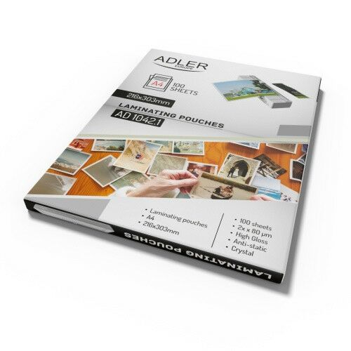 Adler AD 1042.1 A4 lamináló tasakok csomagolása - Lamináló fólia