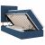 vidaXL Ágy tárolóval és matraccal fejtámlával Kék 90 x 200 cm szövet 164729696