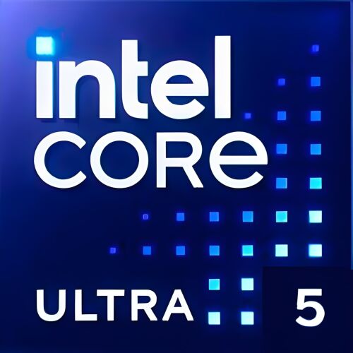 Intel Core Ultra 5 processzor logó kék háttéren - Intel