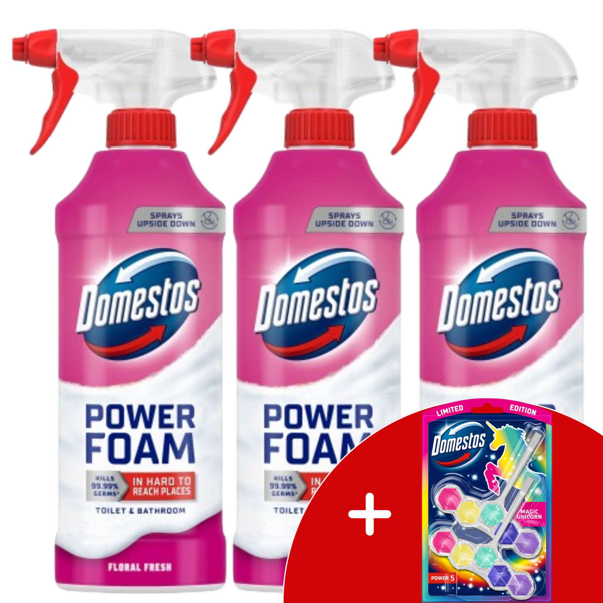 E-shop Domestos Power Foam Spray Floral Fresh 3x435ml + ZDARMA Domestos...