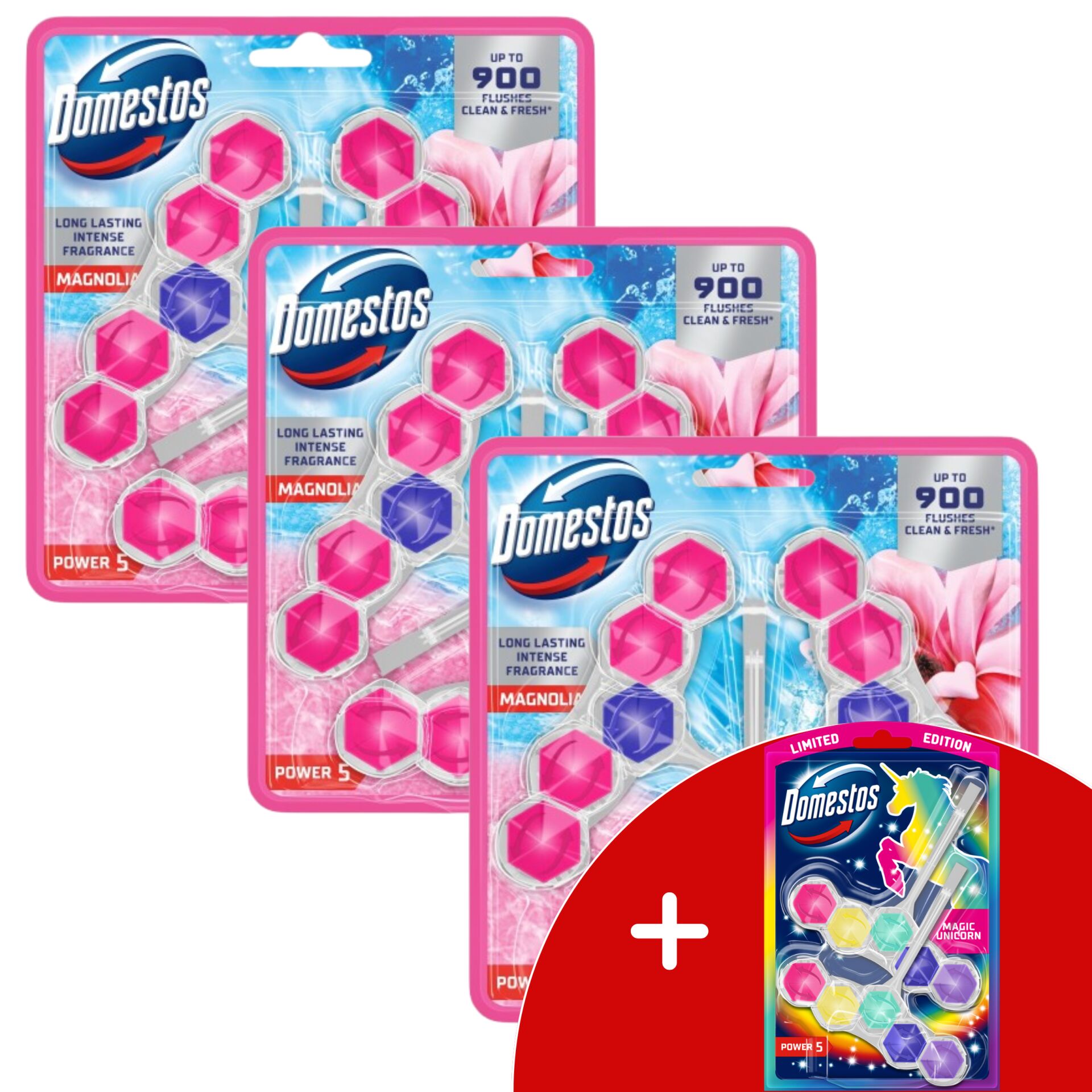 E-shop Domestos Power5 WC Osviežovač Blok Magnolia (9x50g) + DARČEK Dome...