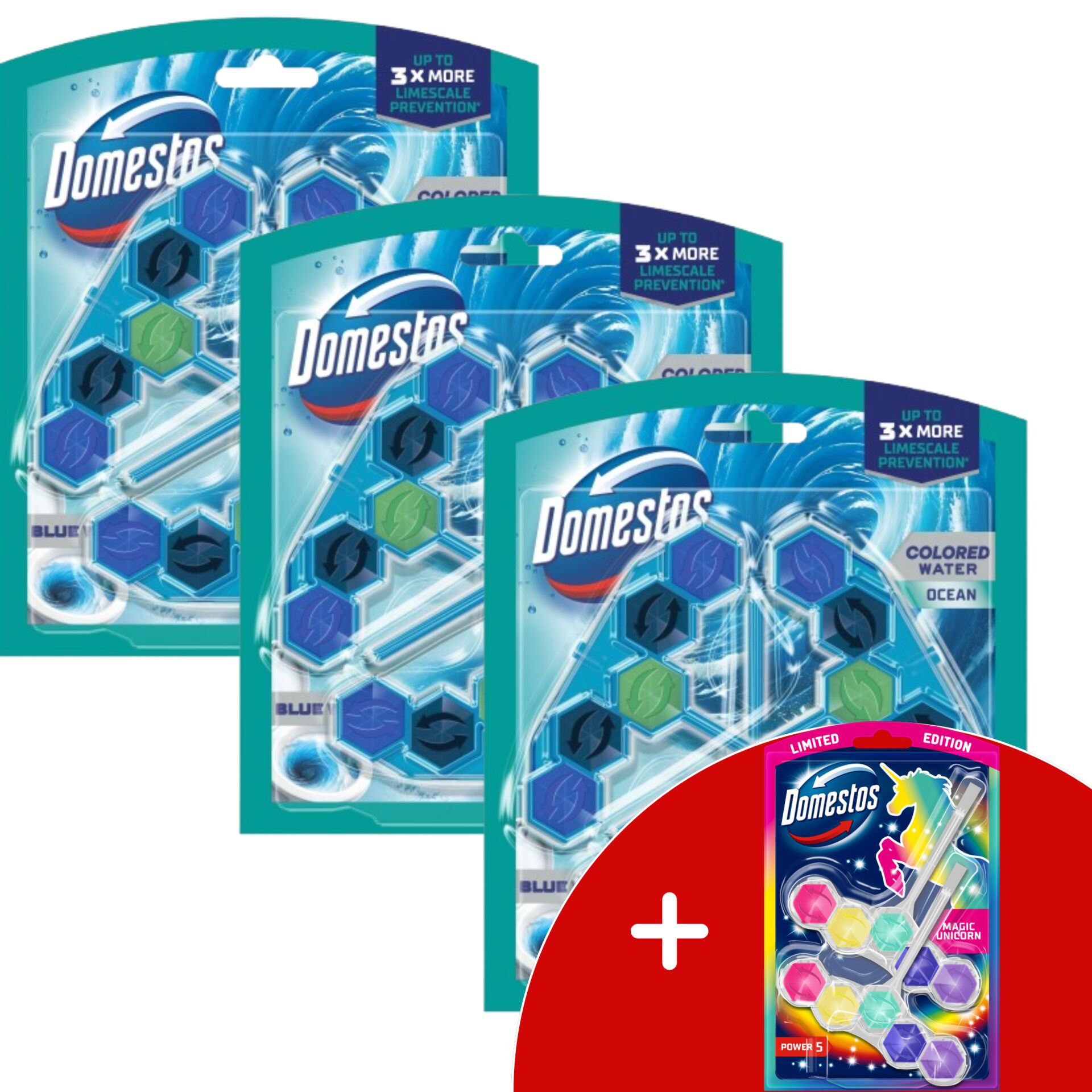 E-shop Domestos Power5 WC osviežovač blok Blue Water Ocean (9x48g) + DAR...