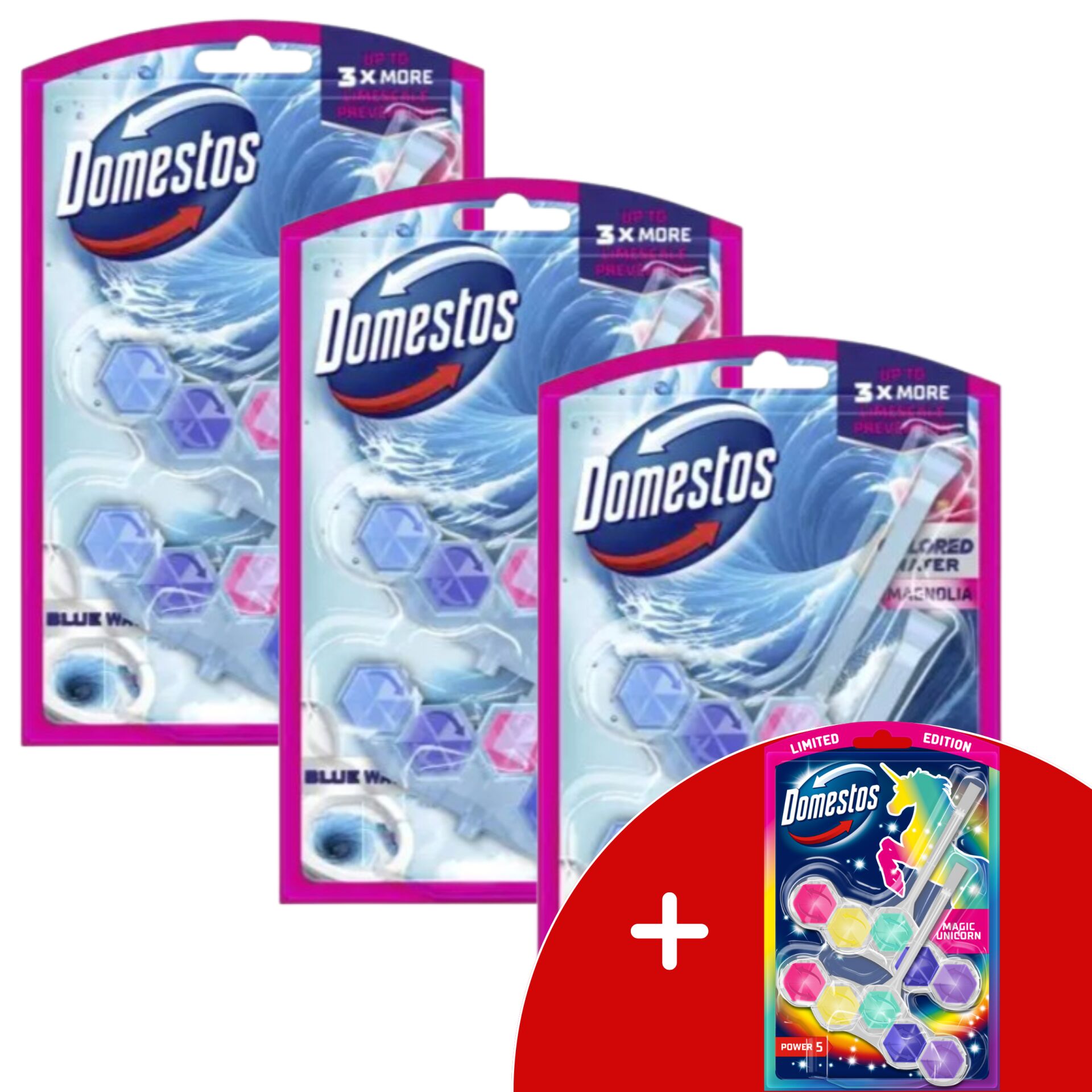 E-shop Domestos Power5 WC osviežovač blok Blue Water Magnolia (9x48g) +...