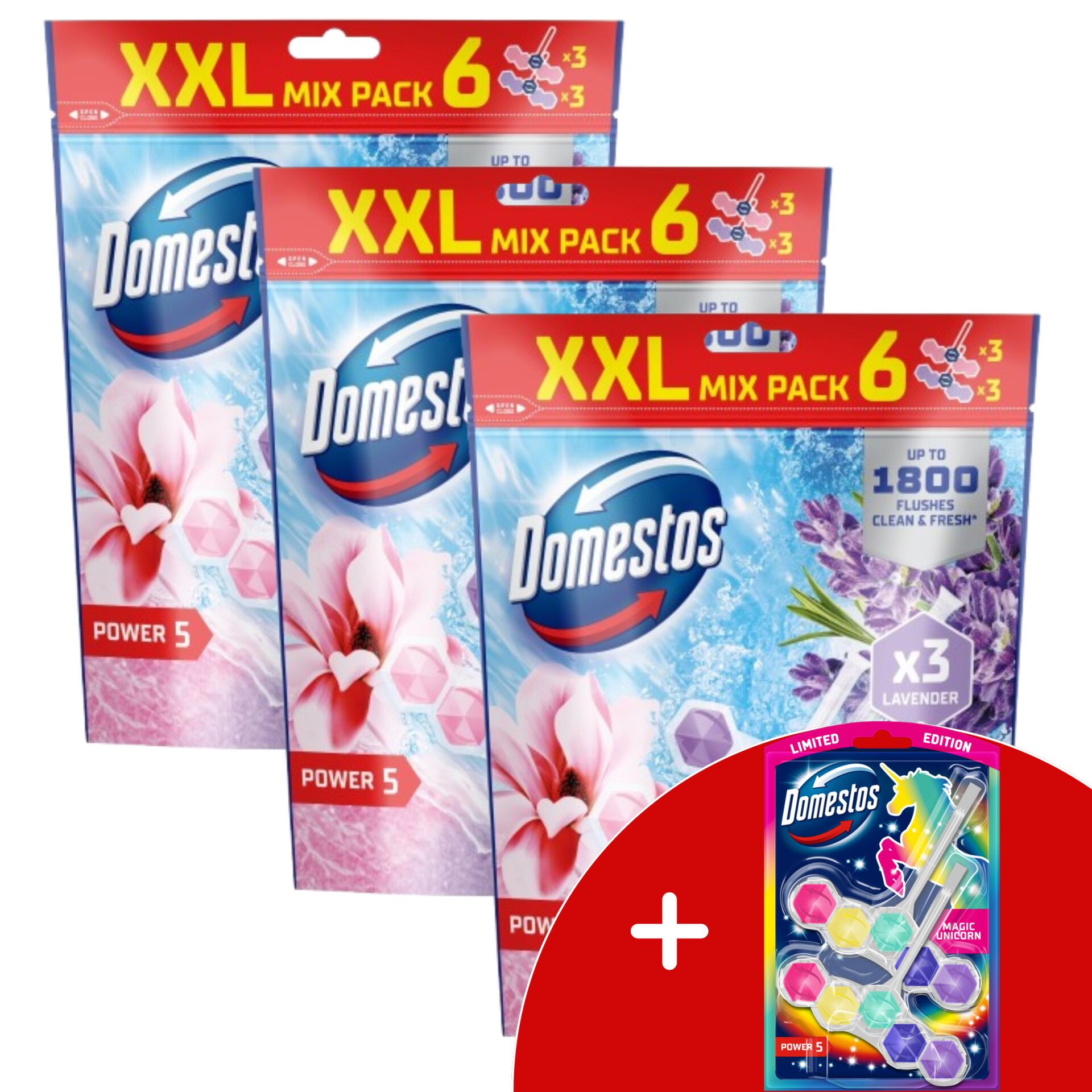 E-shop Domestos Power5 WC Osviežovač Blok Mix Magnólia &amp; Levanduľa (...