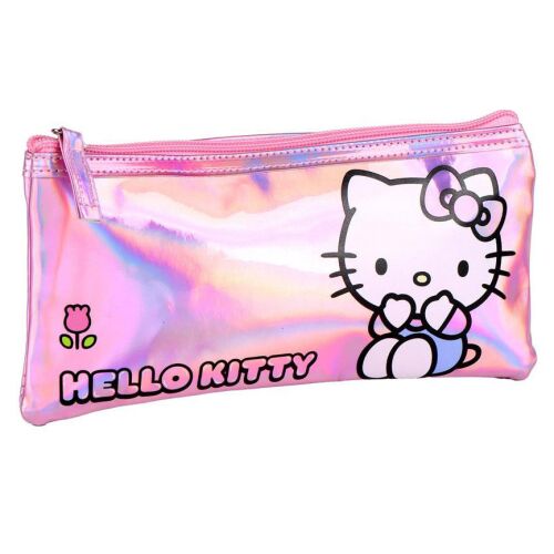 Hello Kitty rózsaszín irizáló tolltartó, aranyos gyerek iskolai felszerelés - Tolltartó