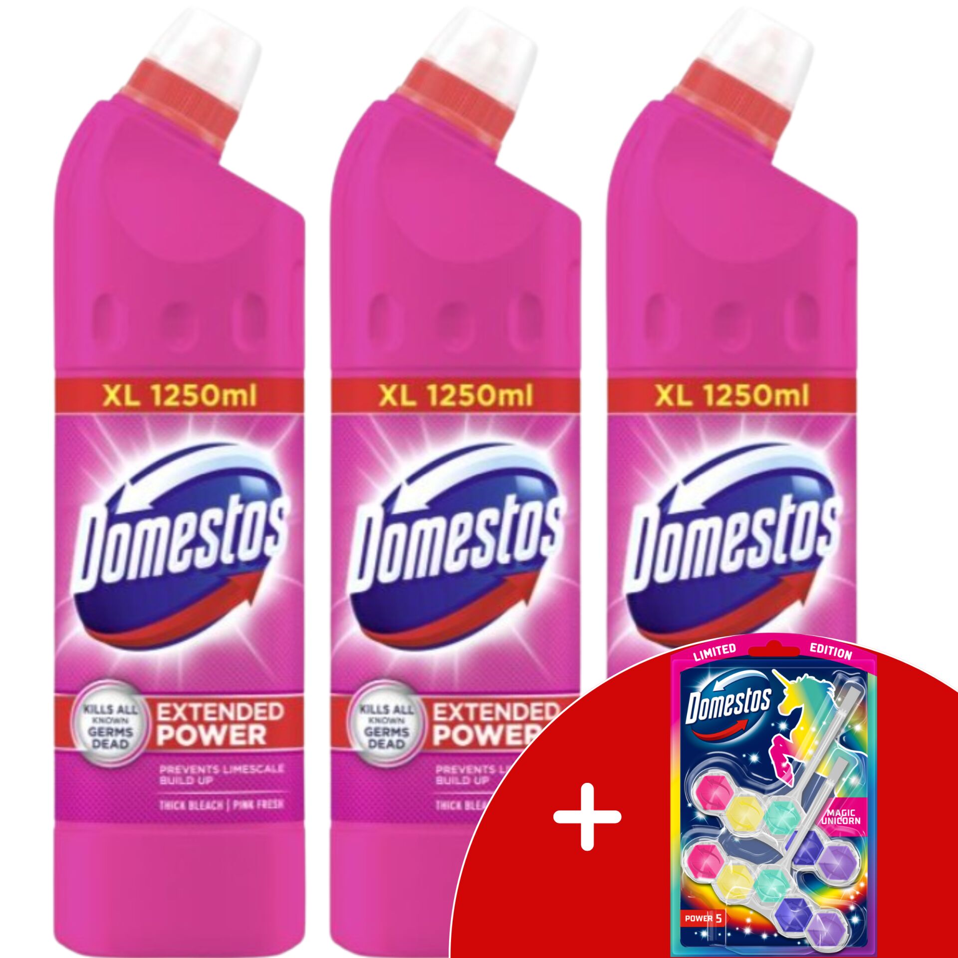 E-shop Domestos Dezinfekčný čistiaci prostriedok Pink Fresh 3x1250ml + D...