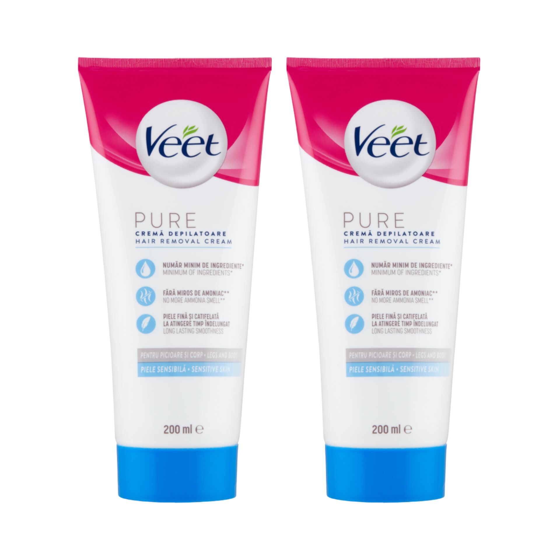 E-shop Veet Pure Depilačný krém pre citlivú pokožku 2x200ml