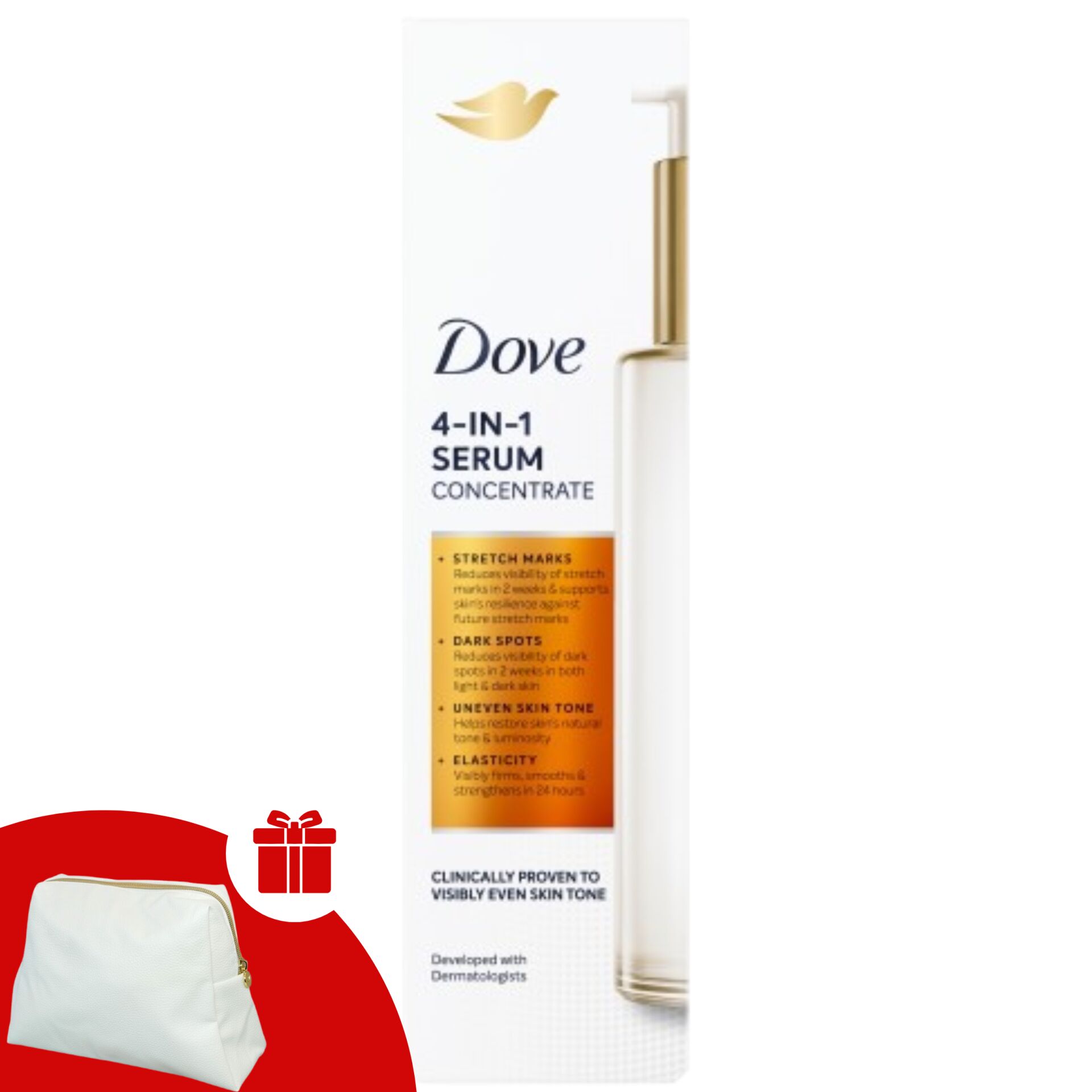 E-shop Dove Telové sérum 4 v 1 100ml + Darčeková Kozmetická taška Dove