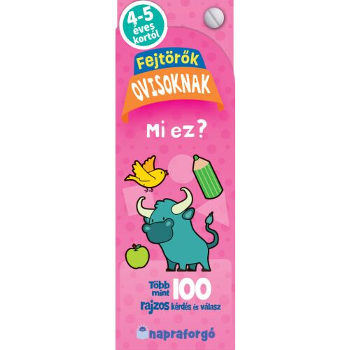 Napraforgó fejtörő kártyajáték ovisoknak 4-5 éves kortól, több mint 100 képes kérdés és válasz a dobozban - Mesekönyv