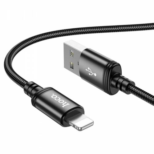 Hoco X89 fekete Lightning kábel 1m, USB-A - Lightning töltő és adatkábel - Lightning kábel