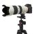 Manfrotto Befree Advanced állvány Sony fényképezőgéppel és teleobjektívvel