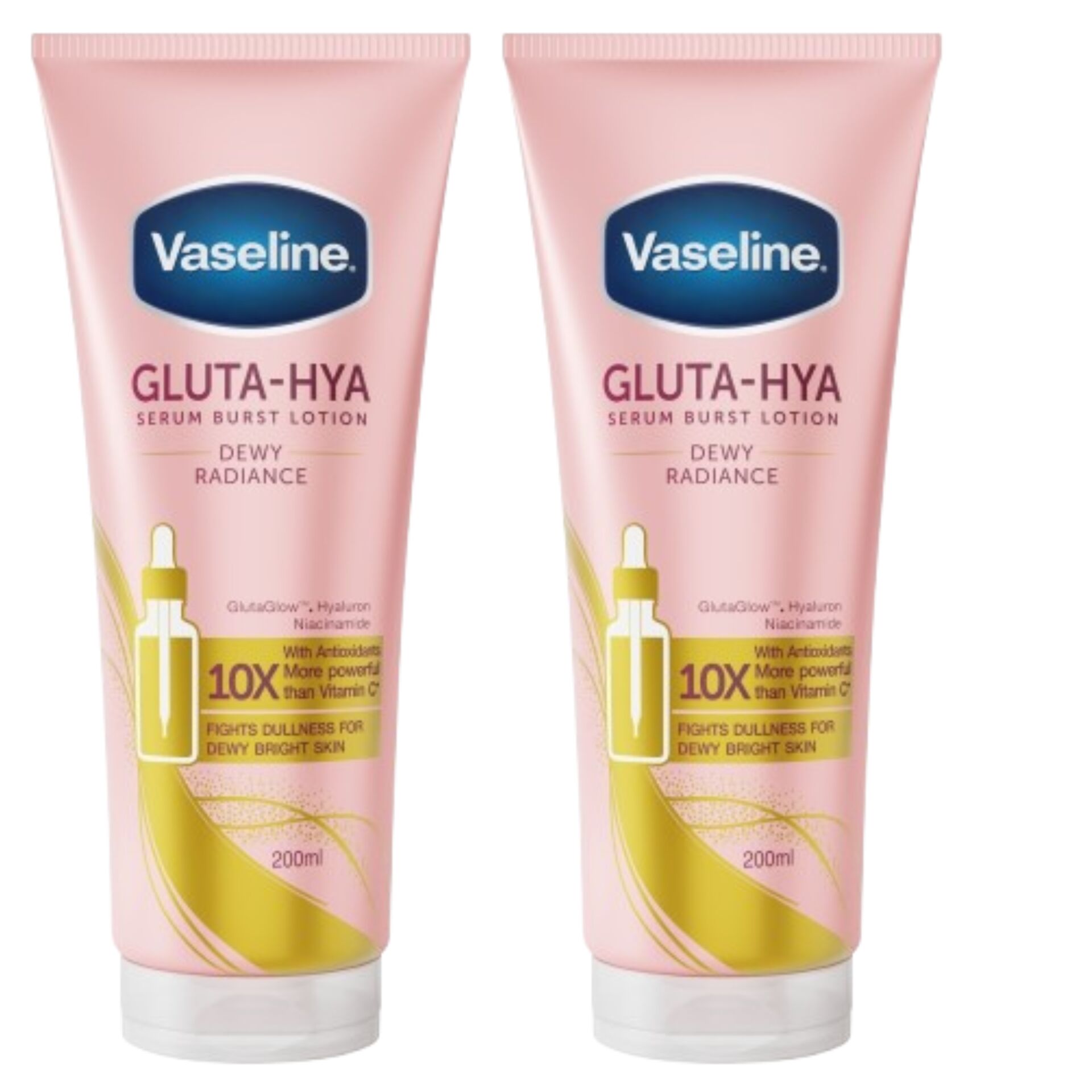 E-shop Vaseline Dewy Radiance Sérumové telové mlieko 2x200ml