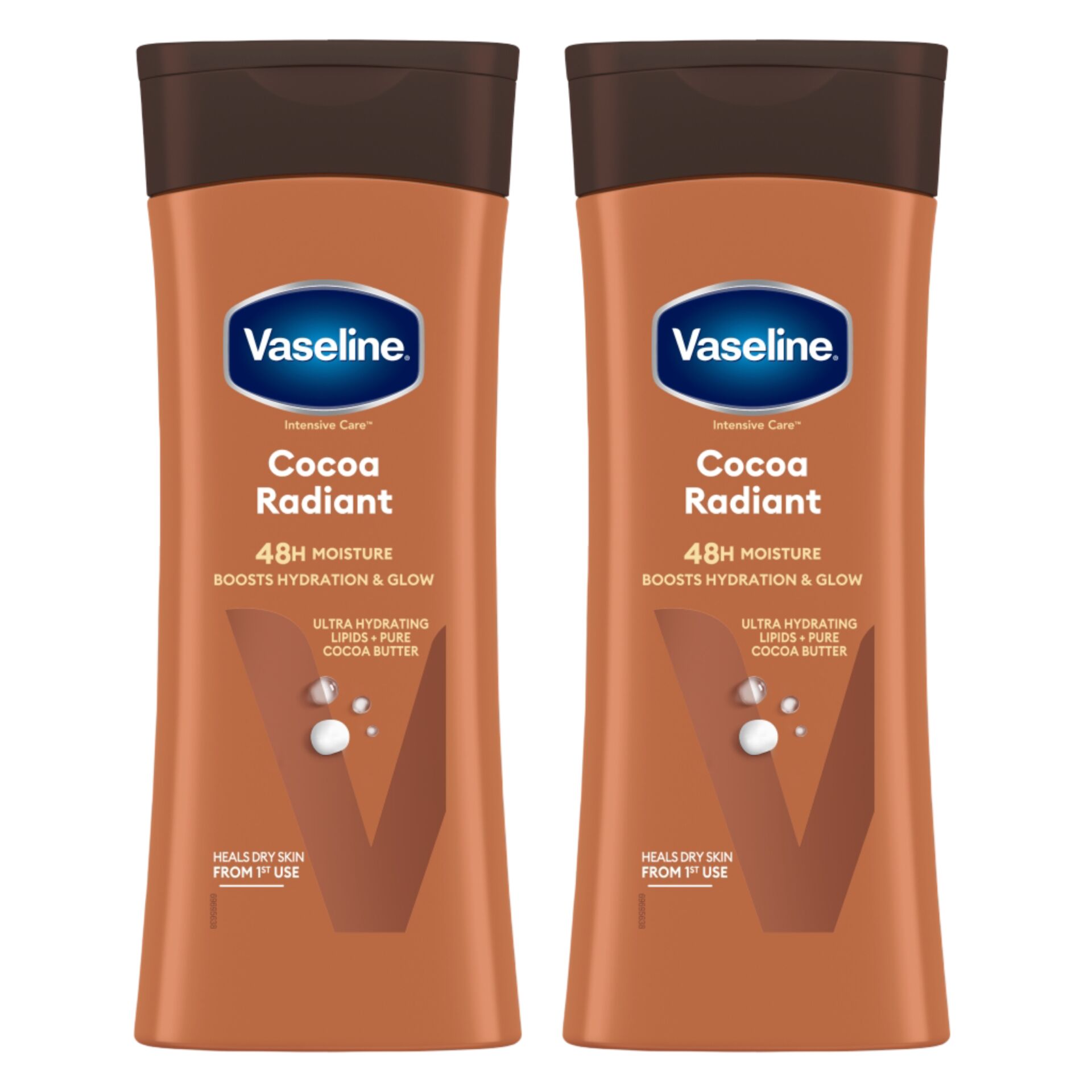E-shop Vaseline Cocoa Radiant Telové mlieko 2x400ml