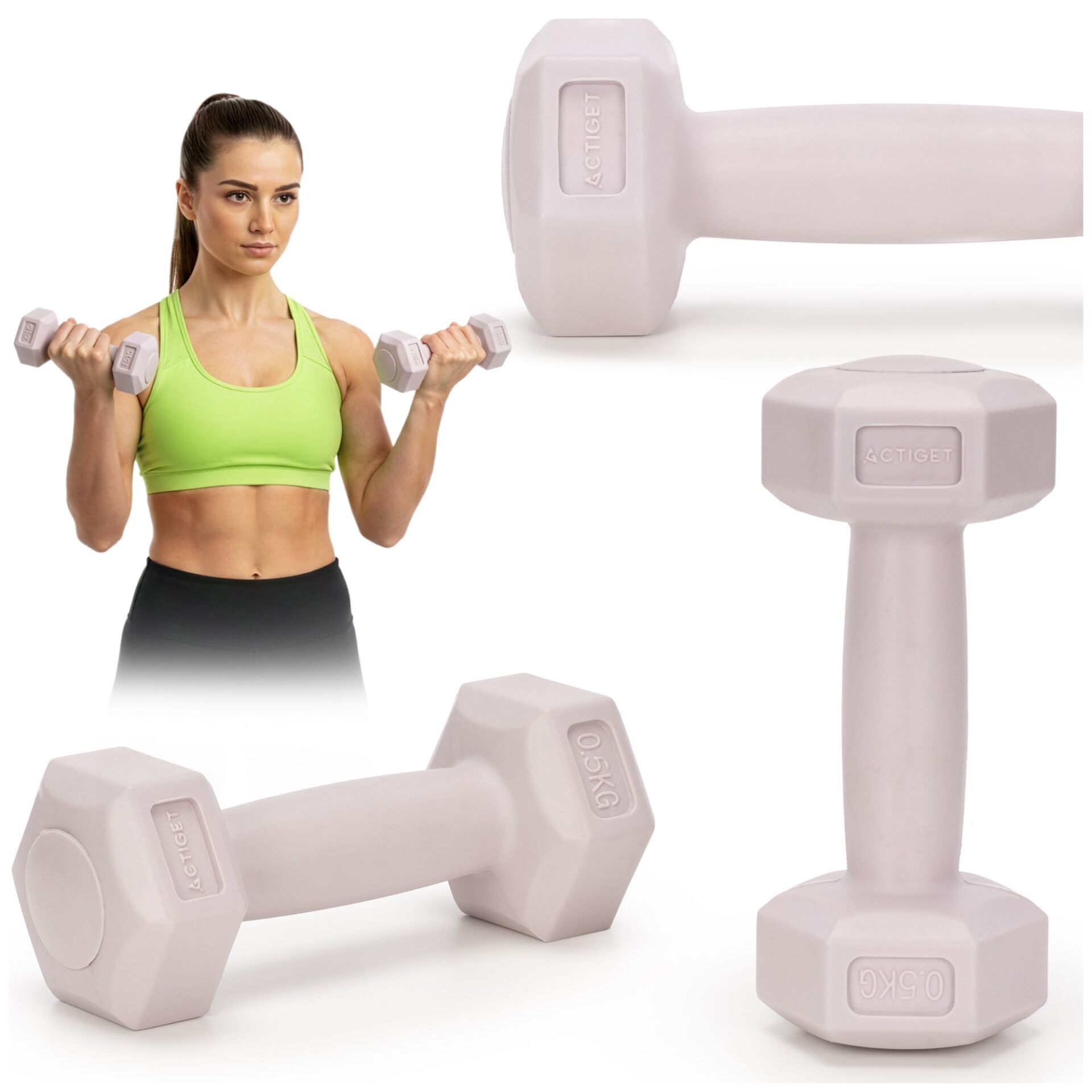 E-shop ActiGet Ručná činka 2x0,5kg - Ružová