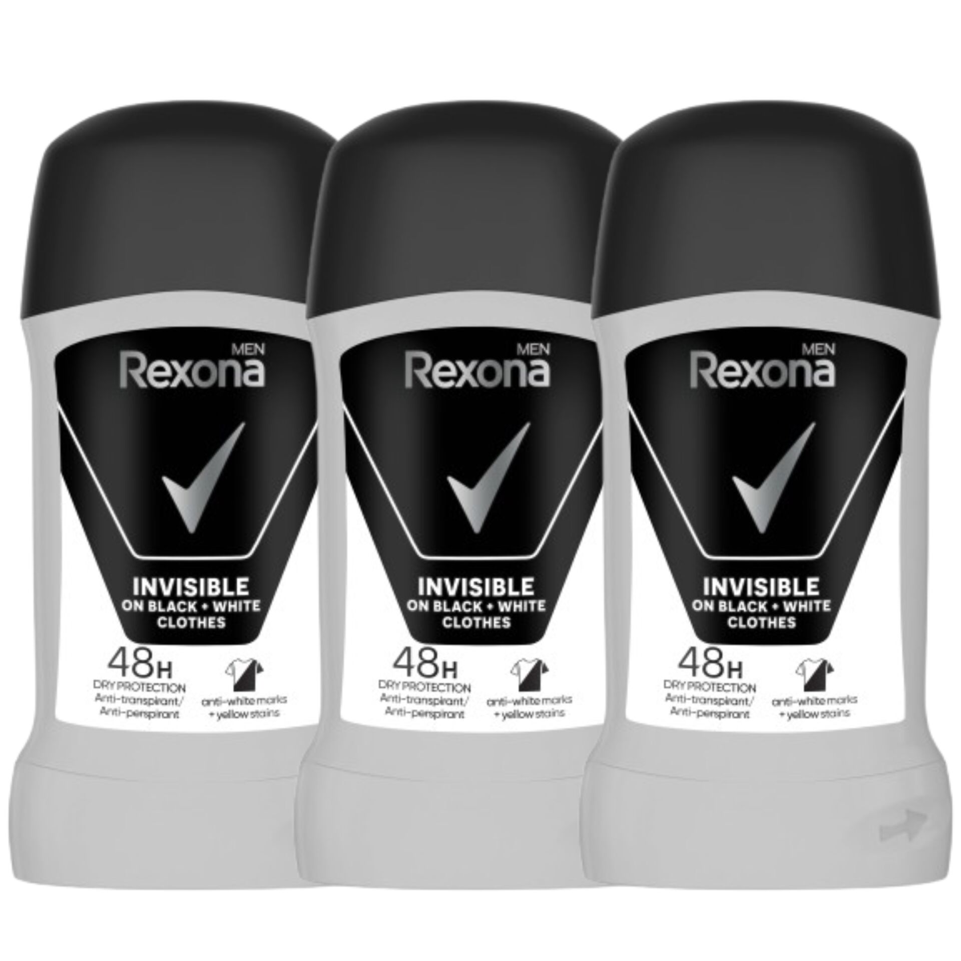 E-shop Rexona Men Invisible na čierne + biele oblečenie Antiperspirant s...