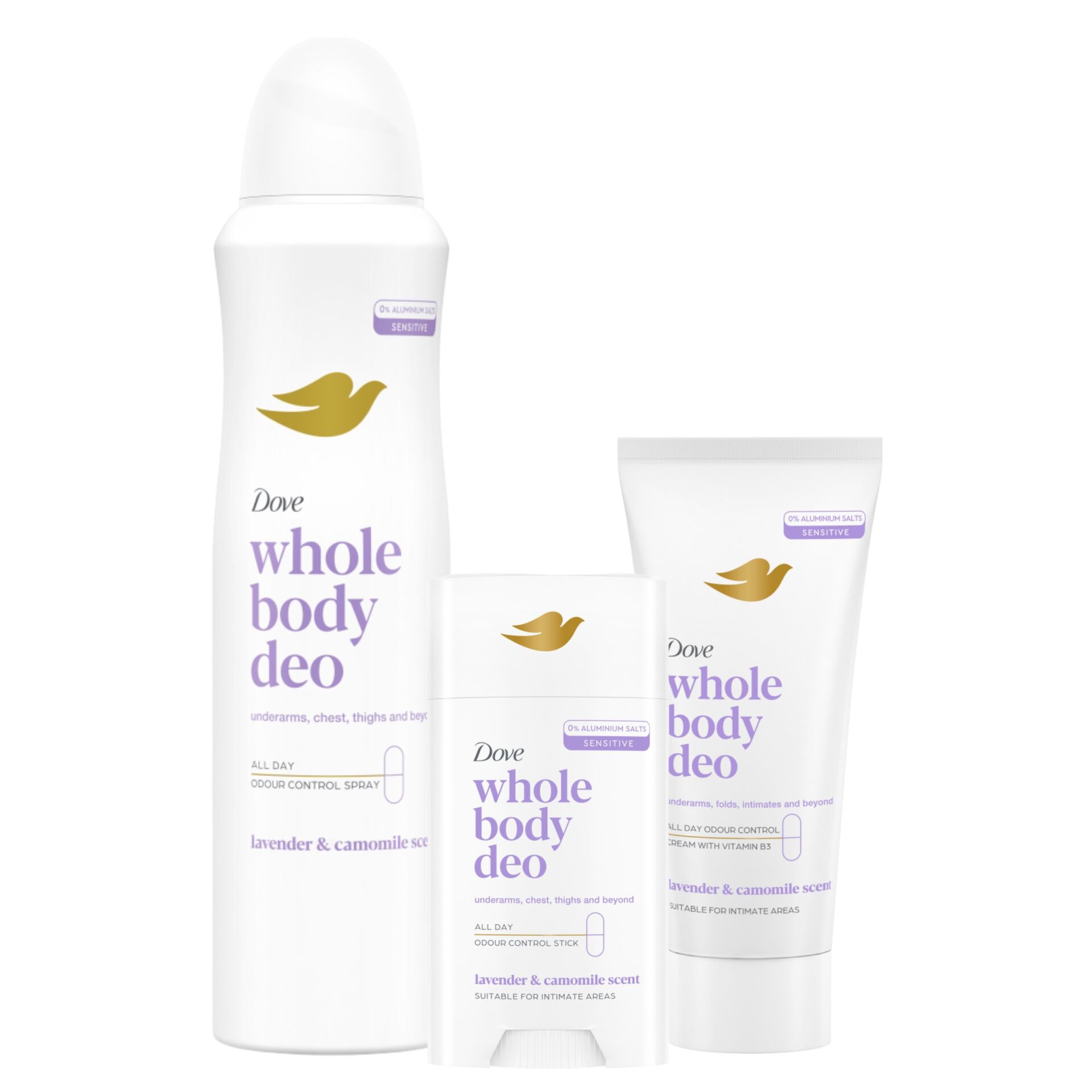E-shop Dove Whole Body Levanduľa &amp; Harmanček Deodorant balenie