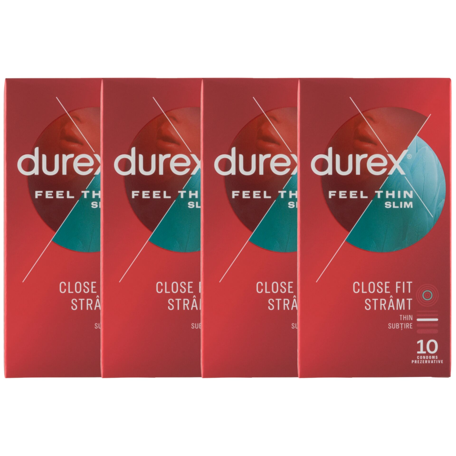 E-shop Durex Feel Thin Slim Fit Kondómy 4x10 ks