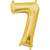 Goldene Nummer 7 Folienballon, 40 cm