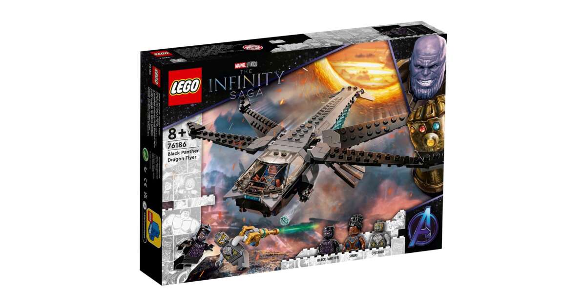LEGO® (76186) Marvel - Fekete Párduc Dragon Flyer | Pepita.hu