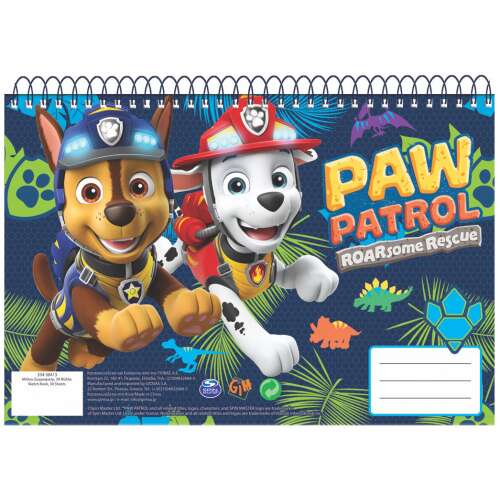 Paw Patrol Roar-some Rescue A4 spiral notebook, 30 pages