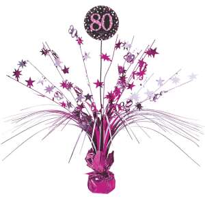 Happy Birthday Pink 80 asztaldísz 45,7 cm 50307724 
