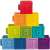 10 colorful rubber building blocks for babies, numbered 1 to 10, soft and safe for chewing