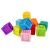 Pile of BamBam rubber blocks with animal and number designs, educational toy