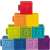Set of 10 colorful rubber building blocks for babies, each block features a number from 1 to 10
