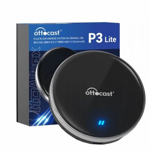 Ottocast OttoAibox P3 Lite Vezeték nélküli CarPlay Android Auto Adapter fekete, fejegység kiegészítő - Autóelektronika