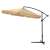 S.Garden 3m bézs színű oldalkaros napernyő, nyitva