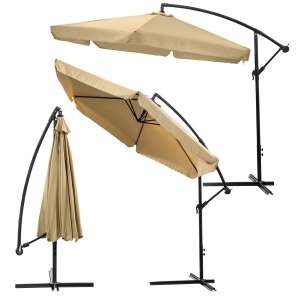 S.Garden nastaviteľný a naklápací obrovský záhradný slnečník 3m #beige