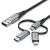 Vention CQJHF Szürke 1 M USB A Lightning + micro-USB B + USB C Mobiltelefon kábel 155326481
