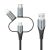 Vention CQJHF Szürke 1 M USB A Lightning + micro-USB B + USB C Mobiltelefon kábel 155326481