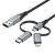 Vention CQJHF Szürke 1 M USB A Lightning + micro-USB B + USB C Mobiltelefon kábel 155326481